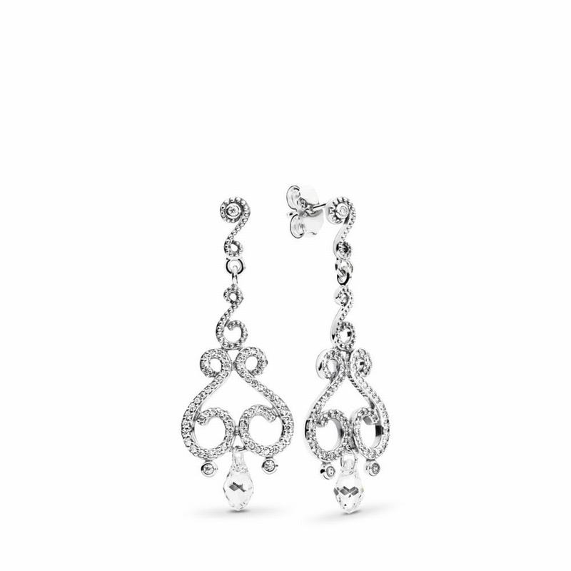 Pandora Swirling Chandeliers Drop Earrings NZ, Sterling Silver (531647-JNG)